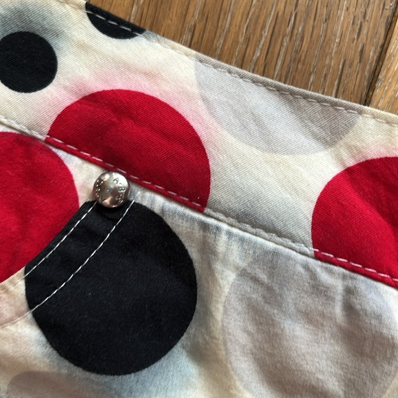ABS by Allen Schwartz, miniskirt, polkadots, cotton, red, white and black size 8 - Picture 4 of 9